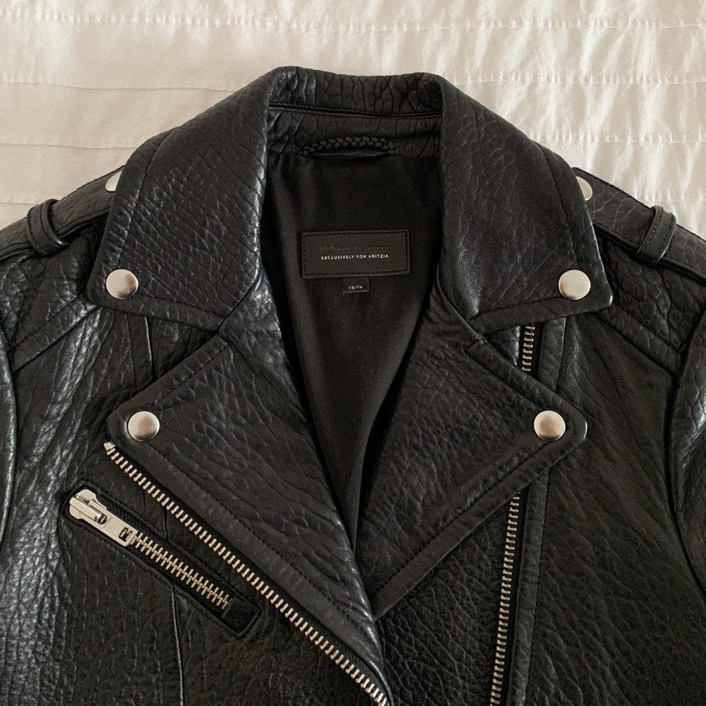 Mackage Rumer Leather Jacket | Biker | Aritzia - Picture 3 of 4
